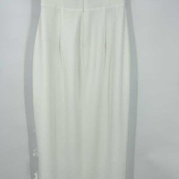 Elegant White Strapless Maxi Dress - Picture 12 of 16